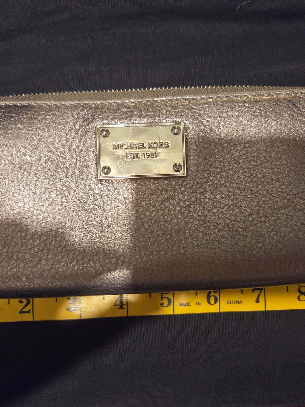 Michael Kors Metallic Silver Leather Wallet